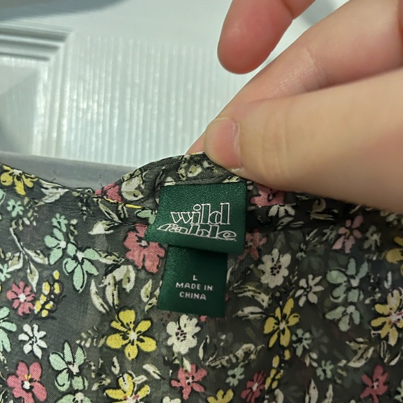 GREY FLORAL WILD FABLE DRESS - Picture 8 of 8